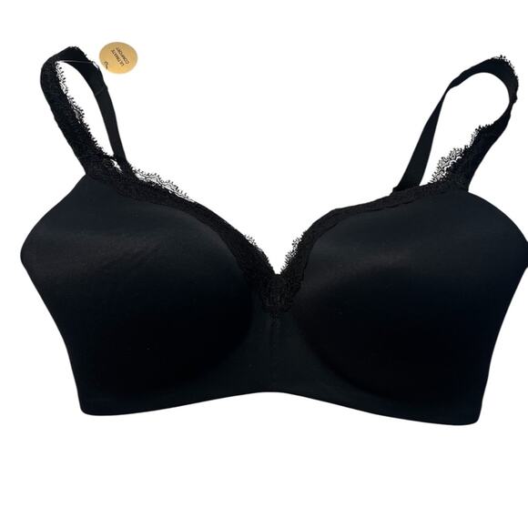 ^NWOT Wacoal Women's Softly Styled Wire Free T-Shirt Black Bra – Sz 34DDD - Picture 6 of 10